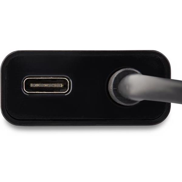 StarTech.com Adattatore video USB-C a VGA con Power Delivery - 2048x1280 - Adattatore USB/VGA - 24 pin USB-C (M) a HD-15 (VGA), USB-C (solo alimentazione) (F) - Displayport 1.2/Thunderbolt 3 - 15 m - USB Power Delivery (60W), 2048 x 1280 supporto 60 Hz - nero