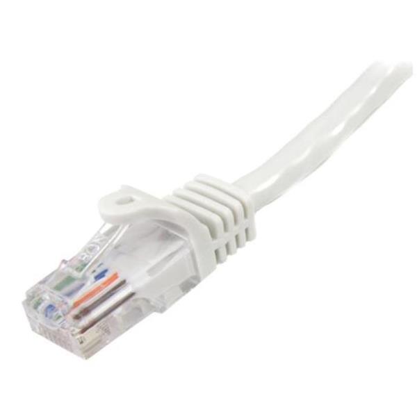 StarTech.com Cavo di Rete da 50cm Bianco Cat5e Ethernet RJ45 Antigroviglio - Cavo Patch Snagless - Cavo patch - RJ-45 (M) a RJ-45 (M) - 50 cm - UTP - CAT 5e - antiaggrovigliamento, bloccato - bianco