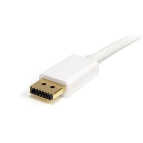 StarTech.com Cavo Mini DisplayPort a DisplayPort 1.2 da 2m - Cavo Adattatore 4K x 2K UHD Mini DP a DisplayPort - Cavo Video per Monitor mDP/DP - Cavo Convertitore mDP/DP Bianco (MDP2DPMM2MW) - Cavo DisplayPort - Mini DisplayPort (M) a DisplayPort (M) - 2 m - bianco - per P/N: CDP2MDP, CDP2MDPEC, CDP2MDPFC, CDPVDHDMDP2G, CDPVDHDMDPRG, CDPVDHDMDPSG, CDPVDHMDPDP