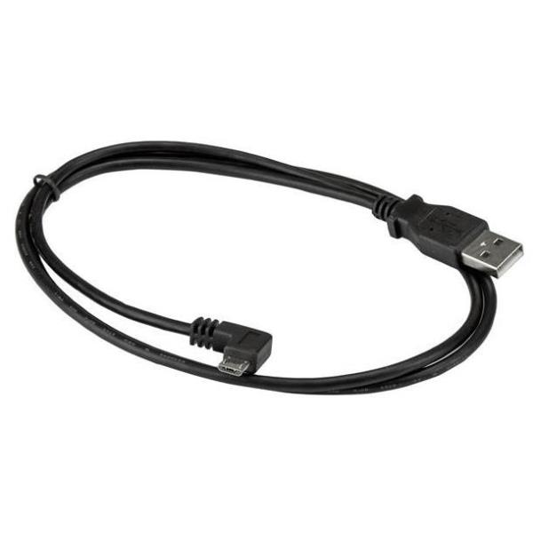 StarTech.com Cavo di ricarica e sincronizzazione micro USB da 1 m - USB-A a Micro B ad angolo sinistro - M/M - 0,25mm² - Cavo USB - Micro-USB Tipo B (M) a USB (M) - USB 2.0 - 1 m - connettore angolato a sinistra - nero - per P/N: USB2PCARBK, USB2PCARBKS, USBEXTAA10BK, USBEXTAA6BK, USBLT2PCARW, USBUB2PCARB