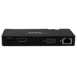 StarTech.com Docking Station mini per Laptop Universale USB 3.0 a doppia uscita con adattatori HDMI / VGA e Gigabit Ethernet USB 3.0 - Docking station - USB - HDMI - GigE - per P/N: ARMPIVOT, ARMPIVOTE, ARMPIVSTND, ARMSLIM, ARMUNONB