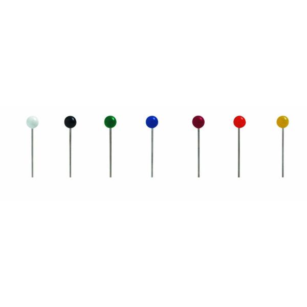 Lebez - Spilli - testa da 4 mm diametro, ago da 30 mm - acciaio - colori assortiti - pacco da 100