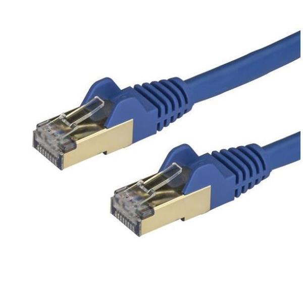 StarTech.com Cavo di Rete Ethernet Cat6a - Cavo Schermato STP da 50cm - Cavo RJ45 Antigroviglio - Blu - Cavo patch - RJ-45 (M) a RJ-45 (M) - 50 cm - STP - CAT 6a - antiaggrovigliamento - blu