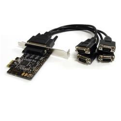 StarTech.com Scheda PCI Express seriale a 4 porte RS-232 con cavo di ripartizione - Scheda seriale - PCIe - RS-232 x 4