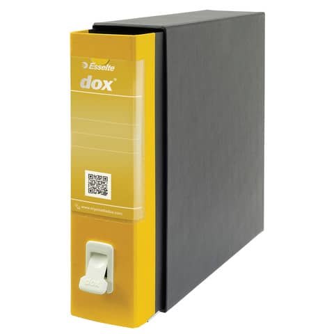 Rexel Dox Box 2 - Cartellina con meccanismo a leva - larghezza dorsale 80 mm - per A4, A4 Plus - giallo
