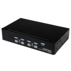 StarTech.com Switch KVM USB 4 porte, montabile a rack 1U, con OSD - Switch KVM - 4 x KVM port(s) - 1 utente locale - desktop - per P/N: IM12D1500P, RACKCOND17HD, RKCONS1701, SVA12M2NEUA, SVA12M5NA, SVUSBVGA10, SVUSBVGA6