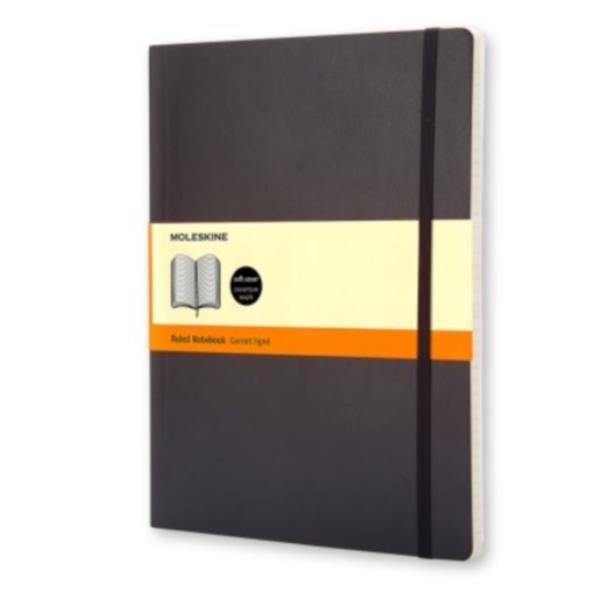 Moleskine Classic Extra Large - Taccuino - 190 x 250 mm - 96 fogli / 192 pagine - carta avorio - bianco - copertina nera