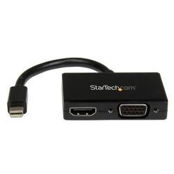 StarTech.com Adattatore Mini DisplayPort a HDMI e VGA - Convertitore audio/video da viaggio mDP 2 in 1 - 1920x1200 / 1080p - Nero - Convertitore video - DisplayPort - HDMI, VGA - nero