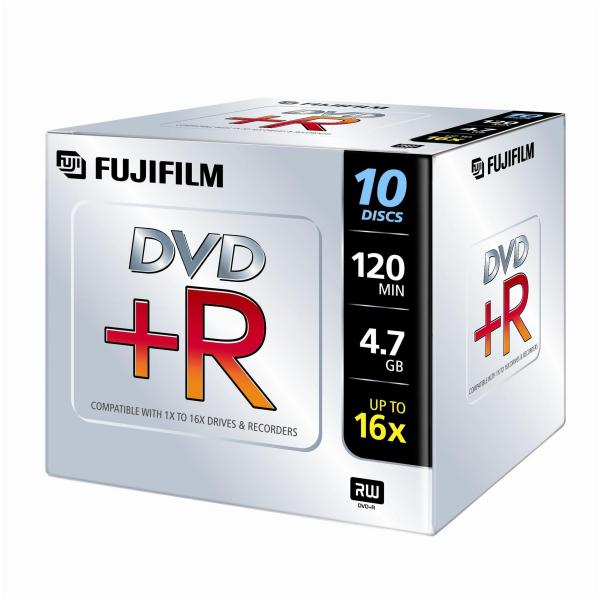 FUJIFILM - 10 x DVD+R - 4.7 GB (120 min) 16x - astuccio