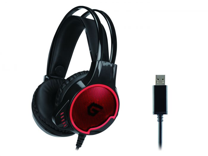 Conceptronic Athan U1 - Cuffie con microfono - canale 7.1 - dimensione completa - cablato - USB - nero