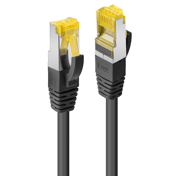 Lindy - Cavo patch - RJ-45 (M) a RJ-45 (M) - 30 cm - SFTP, PiMF - CAT 7 (cavo) / CAT 6a (connettori) - senza alogeni, antiaggrovigliamento - nero