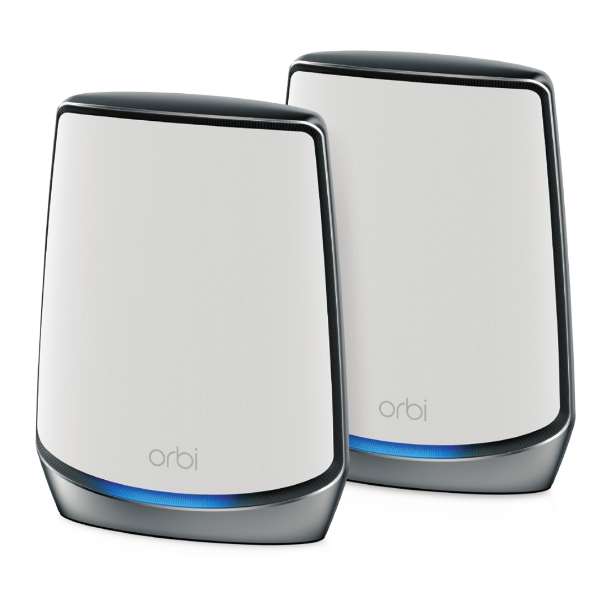NETGEAR Orbi RBK853 - Impianto Wi-Fi (router, 2 prolunghe) - maglia - GigE, 2.5 GigE - Wi-Fi 5, Wi-Fi 6 - Tri-Banda