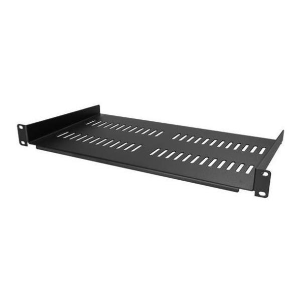 StarTech.com Scaffale Ventilato per Rack Server 1U - Profondità da 250 mm - Scaffale Cantilever montabile a Rack - Mensola rack - nero - 1U - 10"