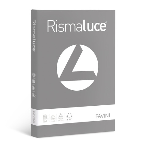 FAVINI RismaLuce - Cellulosa - pietra - A4 (210 x 297 mm) - 200 g/m² - 125 fogli carta colorata