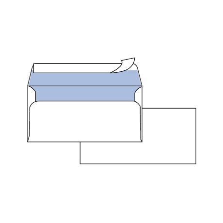 Pigna Silver 90 Strip - Busta - 120 x 180 mm - a portafoglio - apertura laterale - autoadesiva - bianco - pacco da 500
