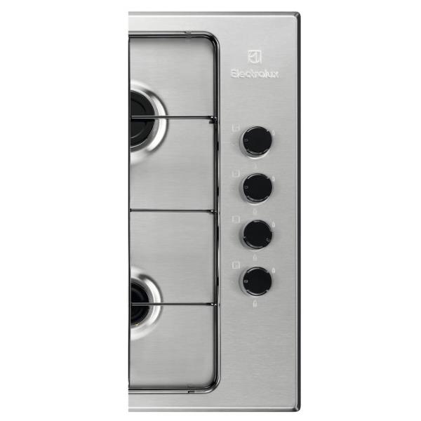 Electrolux Slim line EGS6414X - Piano cottura a gas - 4 piastre - Nicchia - larghezza: 55 cm - prof. 47 cm - acciao inox - acciaio inossidabile