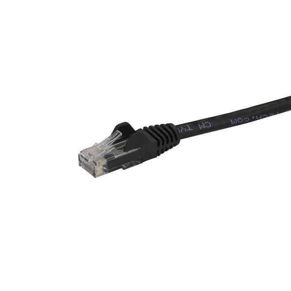 StarTech.com 100ft CAT6 Ethernet Cable, 10 Gigabit Snagless RJ45 650MHz 100W PoE Patch Cord, CAT 6 10GbE UTP Network Cable w/Strain Relief, Black, Fluke Tested/Wiring is UL Certified/TIA - Category 6 - 24AWG (N6PATCH100BK) - Cavo patch - RJ-45 (M) a RJ-45 (M) - 30.5 m - UTP - CAT 6 - antiaggrovigliamento - nero - per P/N: IES101002SFP