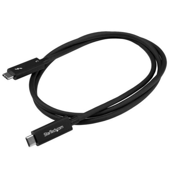 StarTech.com Cavo Thunderbolt 3 USB-C (40Gb/s) da 1m - Compatibile con Thunderbolt e USB - Cavo Thunderbolt - 24 pin USB-C (M) a 24 pin USB-C (M) - Thunderbolt 3 / USB / DisplayPort - 1 m - supporto 4K - nero - per P/N: CDP2HDUACP, CDP2HDUACPW, TB33A1C, TB3DK2DPM2, TB3DOCK2DPPD, TB3DOCK2DPPU, TBDOCKHDPBC