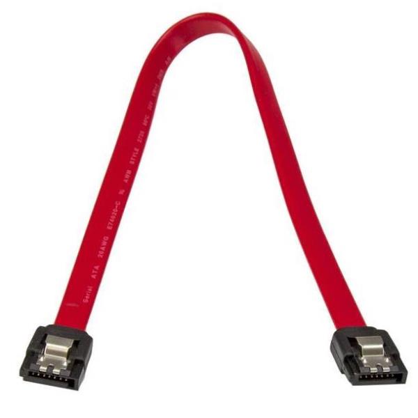 StarTech.com Cavo latching SATA per dischi rigidi SATA da 3,5" e 2,5" 30 cm - Cavo SATA - Serial ATA 150/300/600 - SATA (R) a SATA (R) - 30 cm - chiusura aggancio - rosso - per P/N: 10P6G-PCIE-SATA-CARD, 2P6G-PCIE-SATA-CARD, 4P6G-PCIE-SATA-CARD, 6P6G-PCIE-SATA-CARD