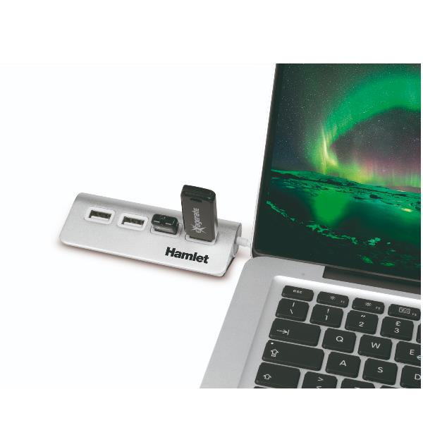 Hamlet XHUB4020AL - Hub - 4 x USB 2.0 - desktop