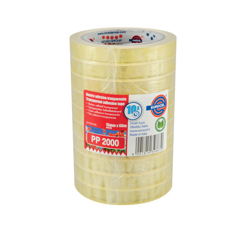 Eurocel PP 2000 - Nastro da imballaggio - 15 mm x 66 m - polipropilene orientato biassialmente - trasparente, miele