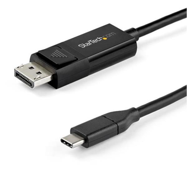 StarTech.com Cavo adattatore USB-C a DisplayPort 1.4 da 1 m - Bidirezionale - 8K 30Hz - HBR3 - Thunderbolt 3 - USB Type C (CDP2DP141MBD) - Cavo DisplayPort - 24 pin USB-C (M) a DisplayPort (F) - USB 3.1 / Thunderbolt 3 / DisplayPort 1.4 - 1 m - attivo, supporta 8K UHD (7680 x 4320) - nero