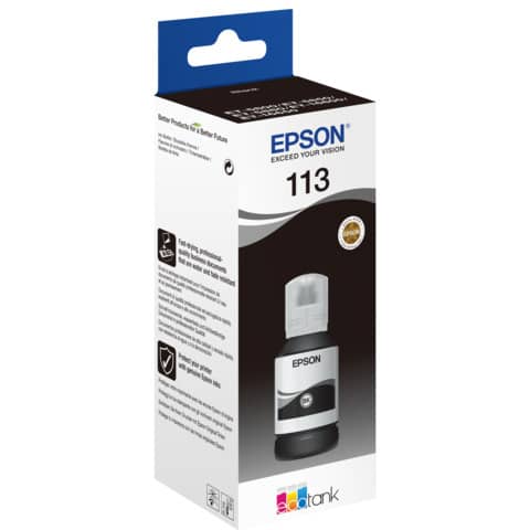Epson EcoTank 113 - 127 ml - nero - originale - ricarica inchiostro - per EcoTank ET-16150, 5150, 5170, 5880, M16600; EcoTank Pro ET-16680, 5150, 5170, M16680