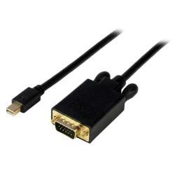 StarTech.com Cavo adattatore Mini DisplayPort a VGA da 1,8 m - Convertitore attivo video da mDP a VGA 1920x1200 - Nero (MDP2VGAMM6B) - Cavo adattatore - Mini DisplayPort (M) a HD-15 (VGA) (M) - Displayport 1.2/Thunderbolt - 1.8 m - attivo, Supporto 1920 x 1200 (WUXGA) - nero