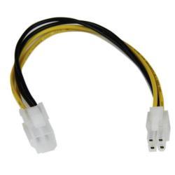 StarTech.com Cavo di estensione per alimentatore CPU 4P ATX12V 4 pin da 20cm - M/F - 4 pin ATX12V (M) a 4 pin ATX12V (F) - ATXP4EXT - Prolunga alimentazione - 4 pin ATX12V (M) a 4 pin ATX12V (F) - 20 cm