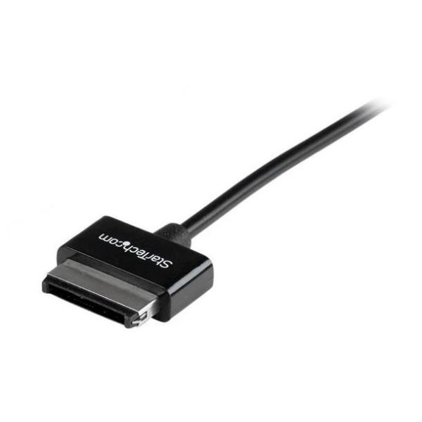 StarTech.com Cavo connettore dock a USB da 0,5m per ASUS Transformer Pad e Eee Pad Transformer / Slider / Cavo alimentatore ASUS 40 pin - Cavo per ricarica / dati - Connettore a base di aggancio ASUS a 40 pin maschio a USB maschio - 50 cm - a doppia schermatura - nero - per ASUS Eee Pad Slider; Eee Pad Transformer; Transformer Pad
