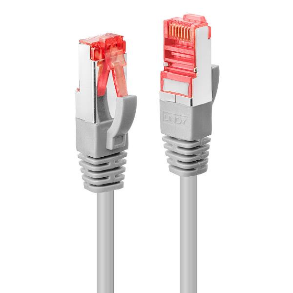 Lindy - Cavo patch - RJ-45 (M) a RJ-45 (M) - 50 cm - SFTP, PiMF - CAT 6e - antiaggrovigliamento - grigio
