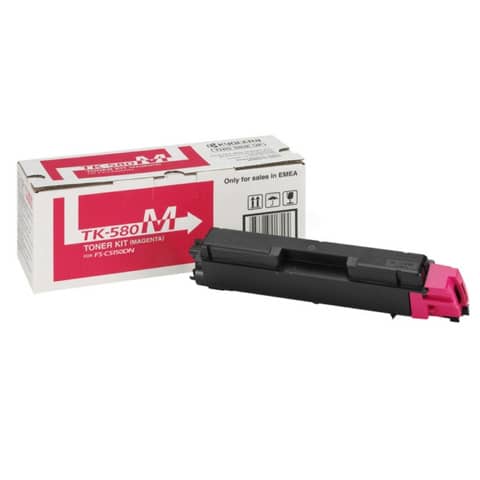 Kyocera TK 580M - Magenta - originale - cartuccia toner - per ECOSYS P6021cdn, P6021cdn/KL3; FS-C5150DN, C5150DN/KL3