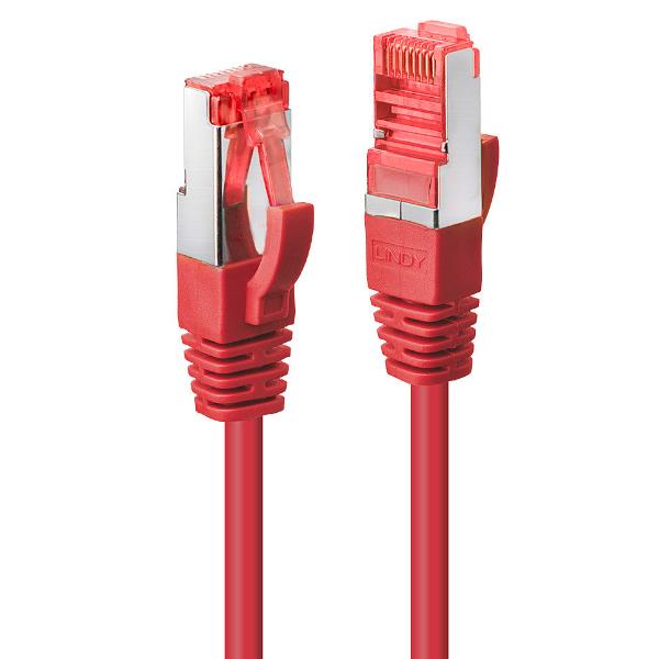 Lindy - Cavo patch - RJ-45 (M) a RJ-45 (M) - 1 m - SFTP, PiMF - CAT 6 - antiaggrovigliamento - rosso