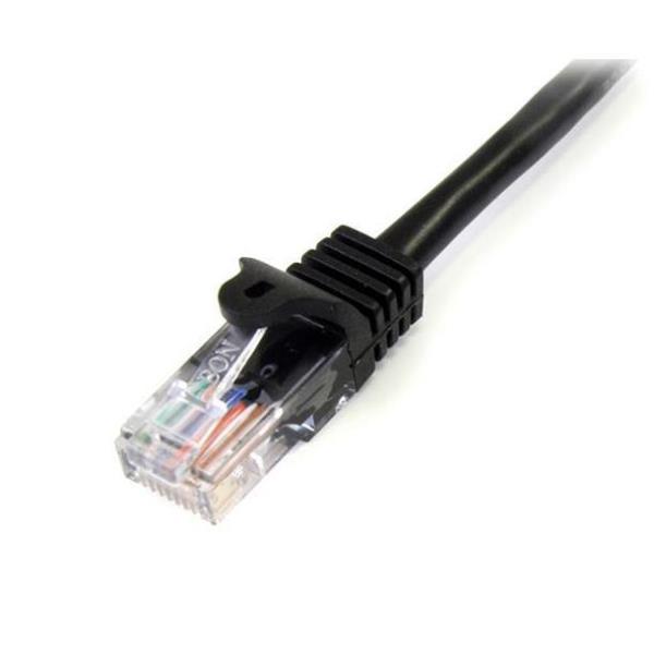 StarTech.com Cavo di rete CAT 5e - Cavo Patch Ethernet RJ45 UTP Nero da 1m antigroviglio - Cavo RJ45 M/M Cat 5e (45PAT1MBK) - Cavo patch - RJ-45 (M) a RJ-45 (M) - 1 m - UTP - CAT 5e - antiaggrovigliamento - nero