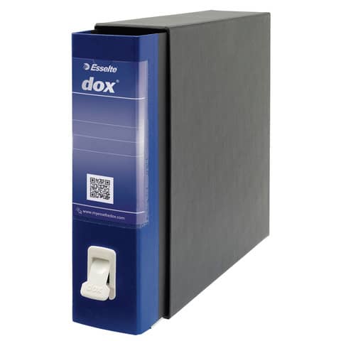 Rexel Dox Box 2 - Cartellina con meccanismo a leva - larghezza dorsale 80 mm - per A4, A4 Plus - blu