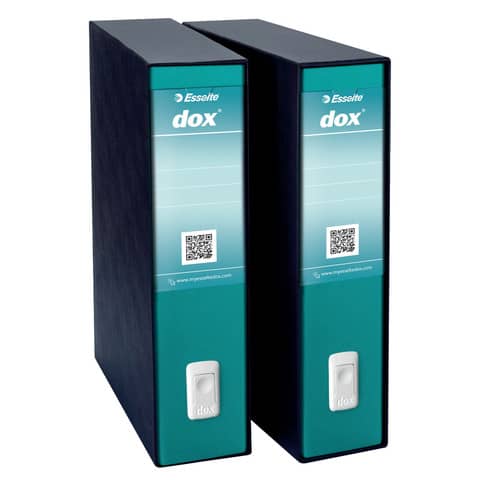 Rexel Dox Box 2 - Cartellina con meccanismo a leva - larghezza dorsale 80 mm - per A4, A4 Plus - sea green