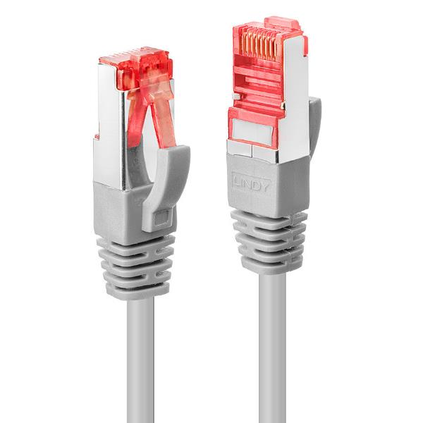 Lindy - Cavo patch - RJ-45 (M) a RJ-45 (M) - 7.5 m - SFTP, PiMF - CAT 6e - antiaggrovigliamento - grigio