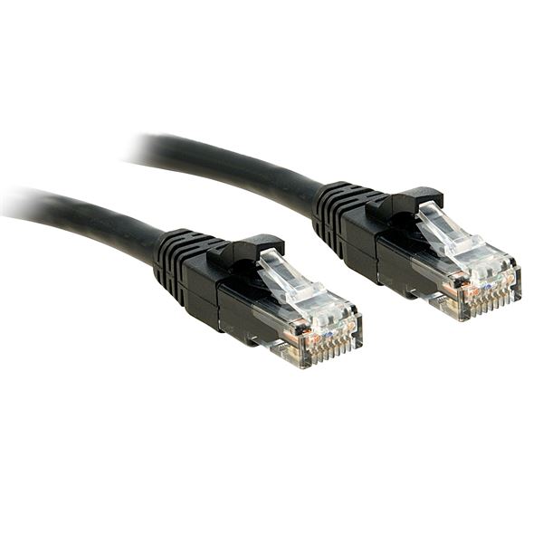Lindy - Cavo di rete - RJ-45 (M) a RJ-45 (M) - 50 cm - UTP - CAT 6 - stampato, antiaggrovigliamento, bloccato - nero
