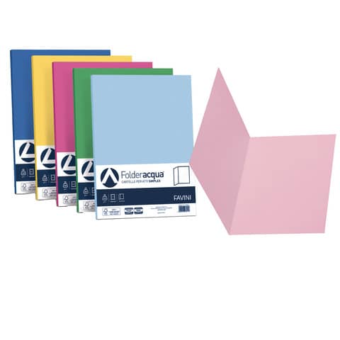 FAVINI HOME-OFFICE PROFESSIONAL - Cartella semplice - per 250 x 340 mm - colori assortiti (pacchetto di 50)