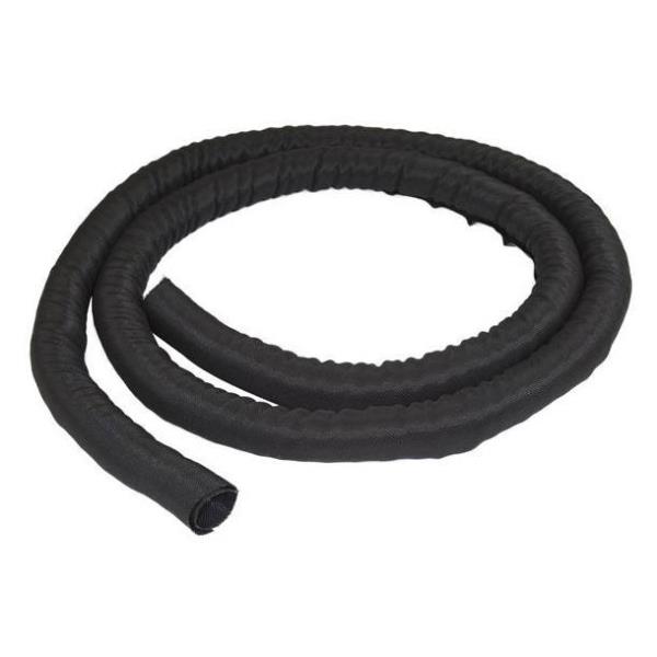 StarTech.com Guaina per Gestione Cavi da 2m - Manicotto organizza Cavi - Gestione corde - Kit di protezione cavi - nero - 2 m