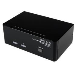 StarTech.com Switch KVM doppio monitor VGA DVI 2 porte USB con audio e hub USB 2.0 - Commutatore doppio monitor VGA DVI (SV231DDVDUA) - Switch KVM / audio / USB - 2 x KVM / audio / USB - 1 utente locale - desktop - per P/N: IM12D1500P, SVA12M2NEUA, SVA12M5NA, USBDVI4N1A6, USBVGA4N1A10, USBVGA4N1A6
