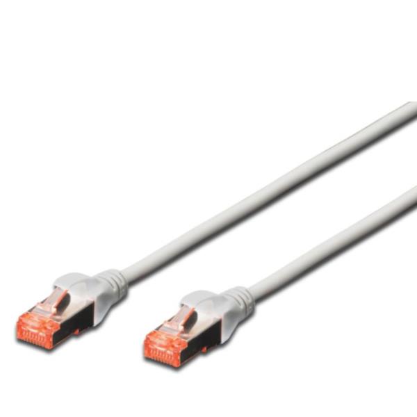 DIGITUS Premium - Cavo patch - RJ-45 (M) a RJ-45 (M) - 2 m - SFTP - CAT 6 - schermato, antiaggrovigliamento - grigio