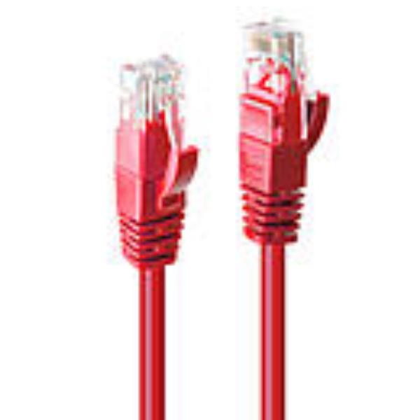 Lindy - Cavo patch - RJ-45 (M) a RJ-45 (M) - 2 m - UTP - CAT 6 - stampato, antiaggrovigliamento, bloccato - rosso