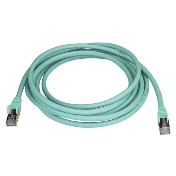 StarTech.com Cavo di Rete Ethernet Cat6a - Cavo Schermato STP da 50cm - Cavo RJ45 Antigroviglio - Turchese - Cavo patch - RJ-45 (M) a RJ-45 (M) - 50 cm - STP - CAT 6a - antiaggrovigliamento - aqua