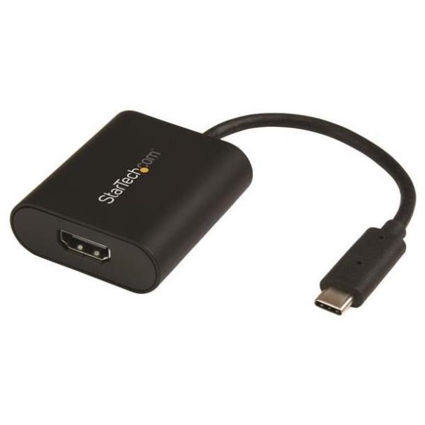 StarTech.com USB C to 4K HDMI Adapter - 4K 60Hz - Thunderbolt 3 Compatible - USB Type C to HDMI Video Display Adapter (CDP2HD4K60SA) - Adattatore video - Compatibile TAA - USB-C maschio a HDMI femmina - 19 cm - nero - supporta 4K 60 Hz (3840 x 2160) - per P/N: TB4CDOCK