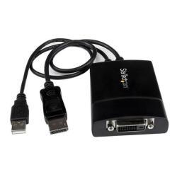 StarTech.com Adattatore attivo da DisplayPort a DVI Dual Link - Convertitore video da DisplayPort a DVI-D 2560x1600 60Hz - Da DP 1.2 a DVI - Alimentazione USB - Connettore DP a scatto (DP2DVID2) - Adattatore DisplayPort/DVI - USB (solo alimentazione), DisplayPort (M) a DVI-D (F) serrato - USB 2.0 / DisplayPort 1.2 - 37 cm - alimentazione USB, attivo, supporta (WQXGA) 2560 x 1600 - nero