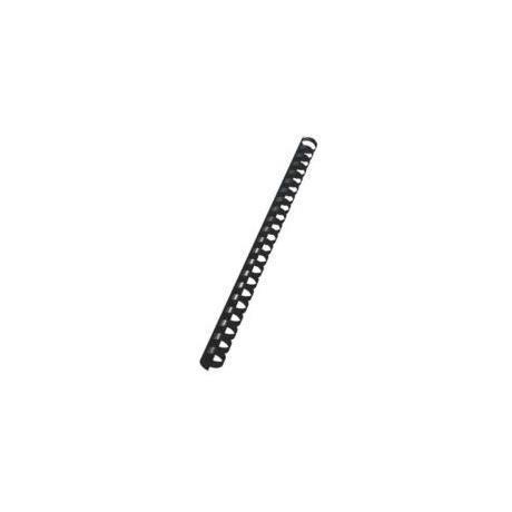 Fellowes - 14 mm - 21 anelli - A4 (210 x 297 mm) - 100 fogli - nero - 25 pezzi pettine per la rilegatura in plastica - per Fellowes Galaxy 500, Orion 500, Pulsar+ 300, Quasar+ 500, Star+ 150, Starlet 2+