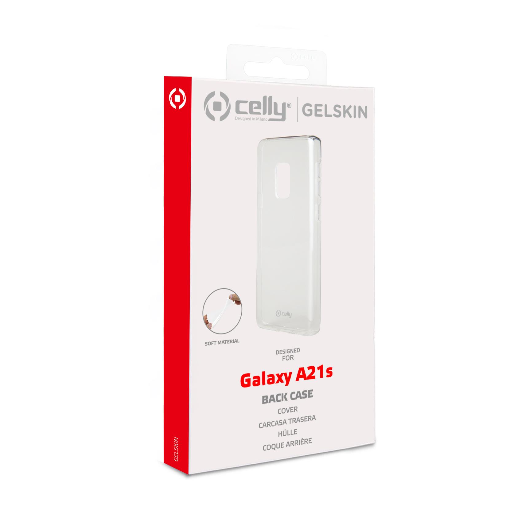 Celly Gelskin GELSKIN920 - Cover per cellulare - TPU (poliuretano termoplastico) - trasparente - per Samsung Galaxy A21s