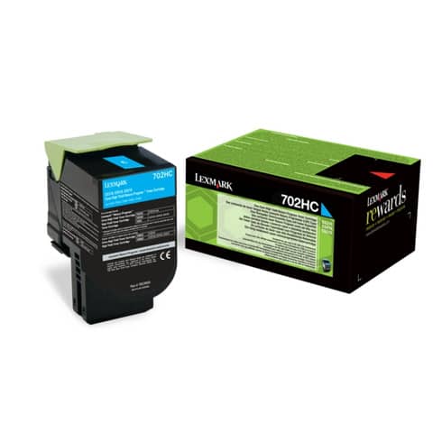 Lexmark 702C - Ciano - originale - cartuccia toner LCCP, LRP - per Lexmark CS310dn, CS310n, CS410dn, CS410dtn, CS410n, CS510de, CS510dte