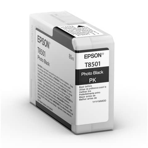 Epson T8501 - 80 ml - nero per foto - originale - cartuccia d'inchiostro - per SureColor P800, P800 Designer Edition, SC-P800